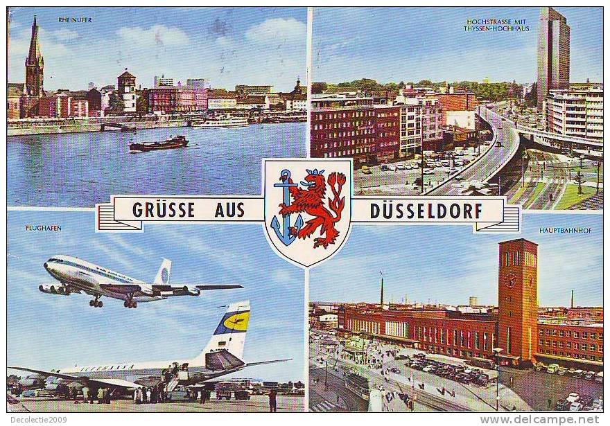 ZD1982 Aviation Civili Aircraft Over Dusseldorf Airplane Used  PPC 1975 - 1946-....: Moderne