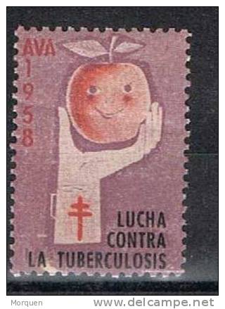 Viñeta AVA 1958. Pro Tuberculosos - Charity