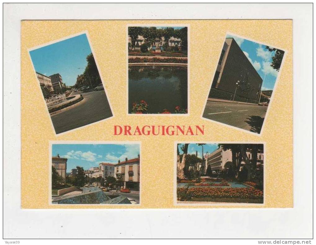 83 Draguignan N° 9418 Centre Ville Jardin Anglais Le Théâtre Fontaine Belle Carte écrite En 1982 - Draguignan