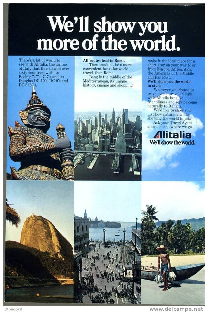 Alitalia Airlines Advert 1977 - Pubblicità