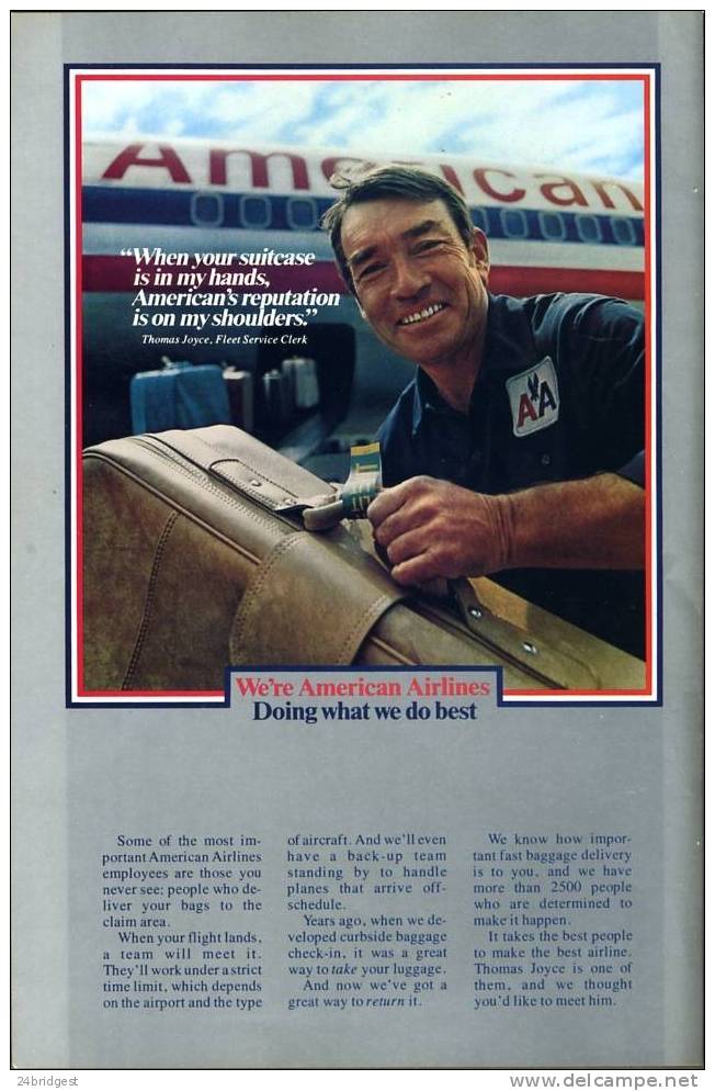 American Airlines Advert 1980 - Publicités