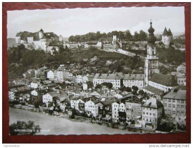 Burghausen - Häuser Kirche Burg - Burghausen