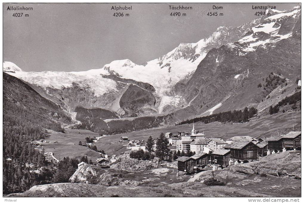 Saas-Fee Mit Feegletscher, Alphubel, Täschhorn, Dom U.Lenzspitze - Täsch