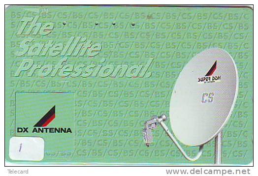 Télécarte Japon Satellite Antenne ESPACE  (1) Telefonkarte  Satellitenschüsssel Phonecard Telefoonkaart -  Antenna - Ruimtevaart