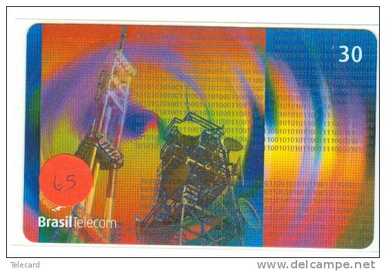 Télécarte BRASIL  Satellite Antenne ESPACE (65) Telefonkarte  Satellitenschüsssel Phonecard -  Antenna - Spazio