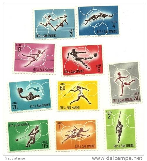 1963 - 649/58 Pre-olimpica    +++++++ - Nuovi