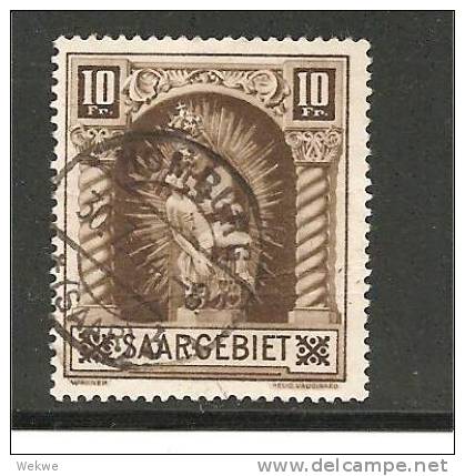 DSP305/ Saar 1925, Madonna/Blieskastel, 10 Fr.  O - Gebraucht