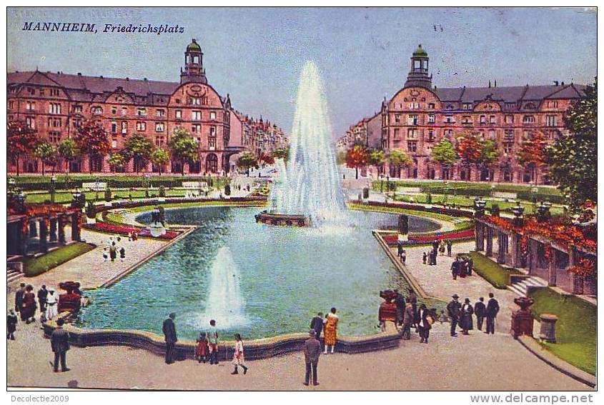 ZD2059 Germany Baden Wurtemberg Mannheim Friedrichplatz Used PPC 1932 - Mannheim