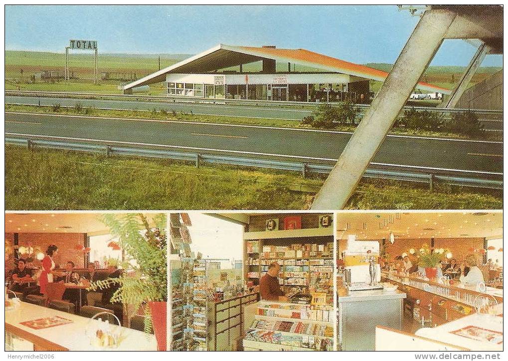 89 Yonne Venoy , Restaurant Tabac Jacques Borel Sur L'autoroute A6 Paris Lyon En 1972 Station Total, Ed La Cigogne - Venoy