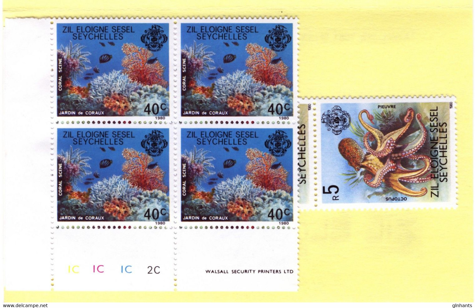 SEYCHELLES ZIL ELWANNYEN SESEL - 1980 R25 BOOKLET SG SB1 VARIETY FINE MNH ** (2 SCANS) - Seychellen (1976-...)