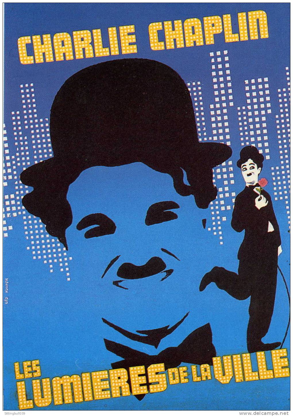 CHARLIE CHAPLIN, 1889 - 1989. Série Complète De 8 CARTES POSTALES AFFICHES DE FILMS. ILLUSTRATIONS DE LEO KOUPER. - Kouper