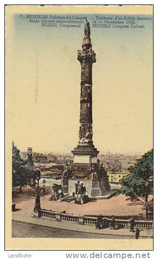 Bruxelles Brussel - 71 Colonne Du Congrès - Tombeau Du Soldat Inconnu - Lotes Y Colecciones