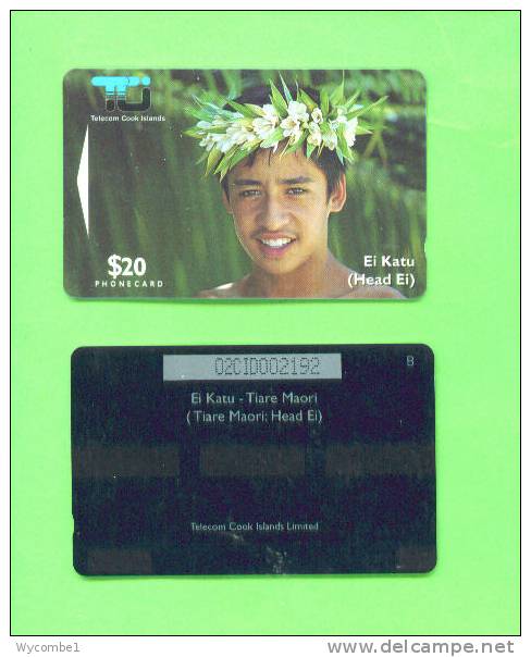 COOK ISLANDS - Magnetic Phonecard/Head Garland $20 - Cook-Inseln