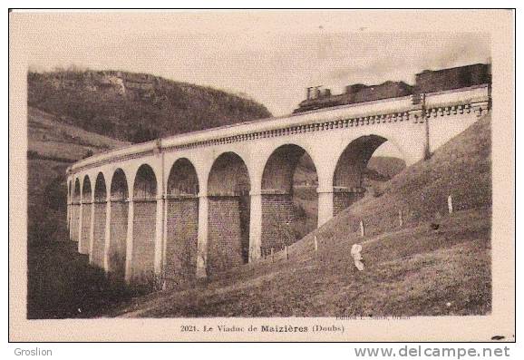 LE VIADUC DE MAIZIERES (DOUBS) 2021 (TRAIN CIRCULANT) - Autres & Non Classés