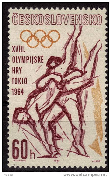 TCHECOSLOVAQUIE    N° 1302 **  Jo 1964 Lutte - Wrestling