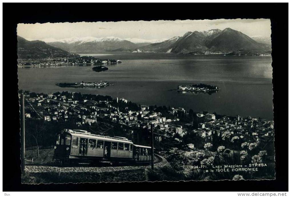 STRESA LAGO MAGGIORE FUNICOLARE  TRENO TRAIN  NON    VIAGGIATA  COME DA FOTO  FORMATO PICCOLO FOTOGRAFICA - Funicular Railway