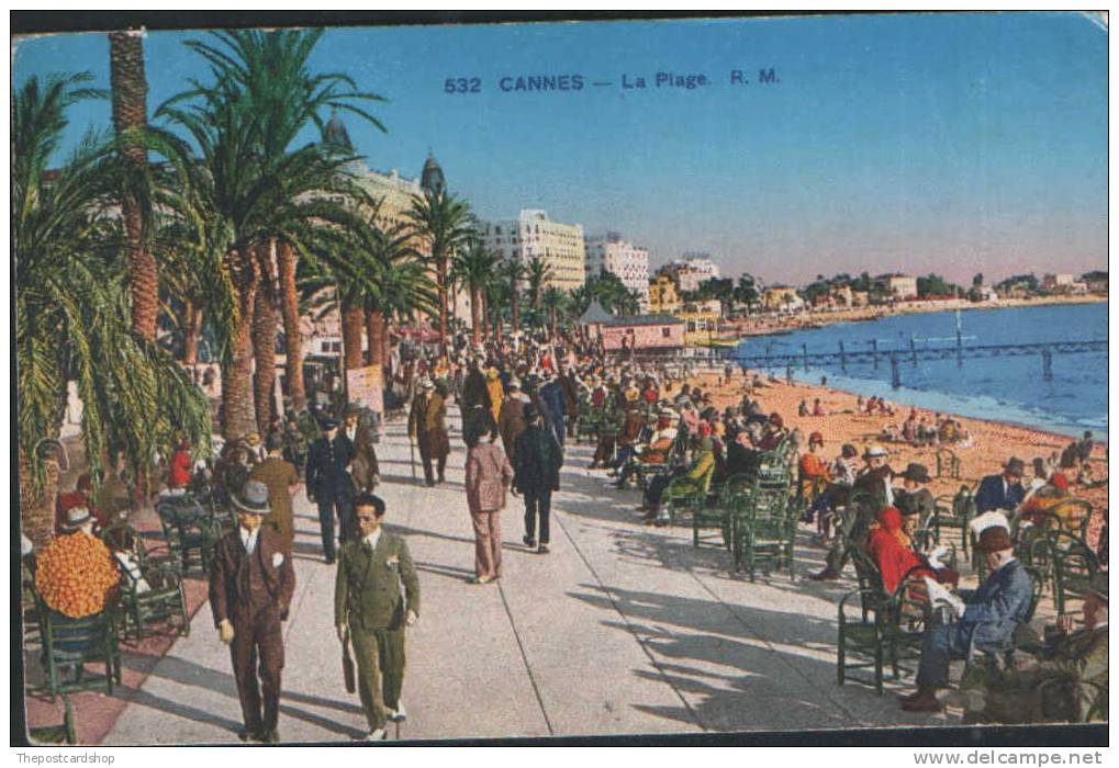 CPA 06 FRANCE 532 CANNES LA PLAGE RM MUNIER PHOT EDITEUR D'ART 19 RUE MARCEAU NICE - Cannes