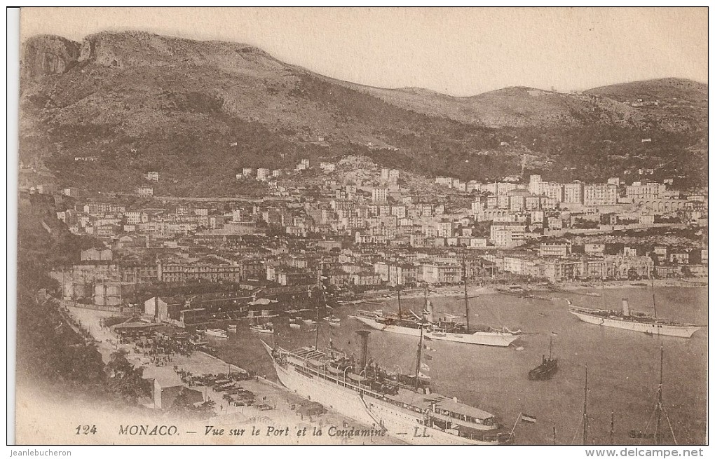 C  .P. A   (  MONACO   " Vue Sur Le Port Et La Condamine " Prise De Vue Rare  ) - Hafen