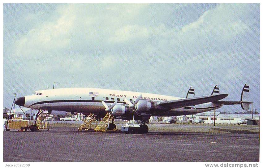 C124 Aviation Civile Tran International Airlines Lockheed Constellation Not Used PPC - 1946-....: Moderne