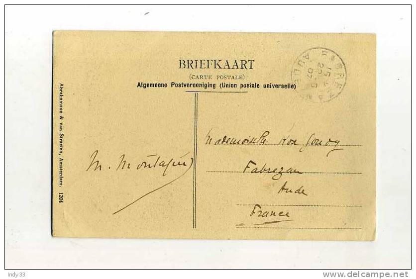 - PAYS BAS 1891/1948 . AFFRANCHISSEMENT SIMPLE SUR CP DE 1907 POUR LA FRANCE . - Lettres & Documents