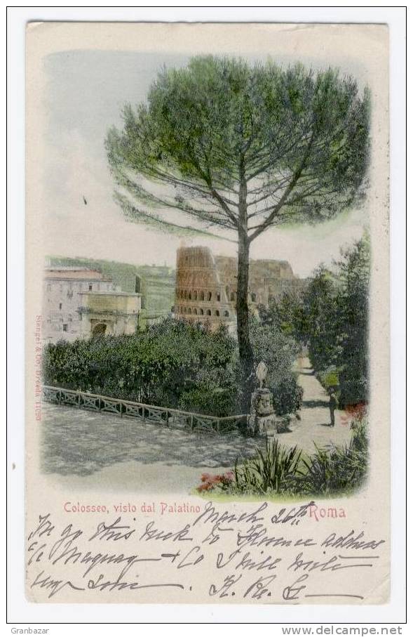 ROMA, COLOSSEO VISTO DAL PALATINO, VG 1901, F/P   **** - Colosseum