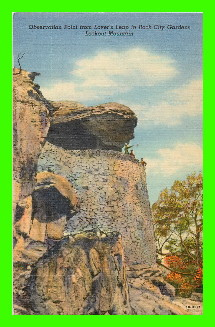 CHATTANOOGA, TN - LOOKOUT MOUNTAIN - OBSERVATION POINT FROM LOVER´S LEAP IN ROCK CITY GARDENS - - Chattanooga