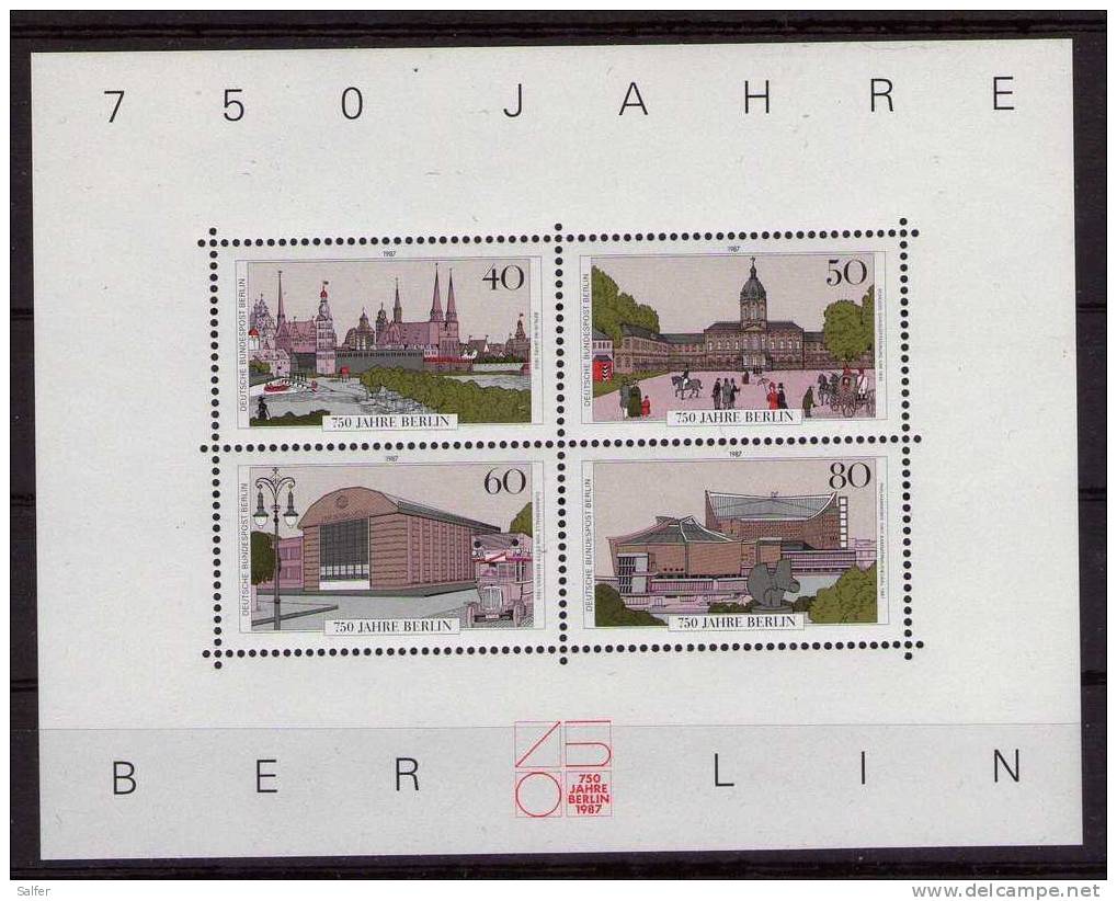 Bund / Berlin 1987 -750 Jahre Berlin   Michel: Block 8  MNH - Blocchi