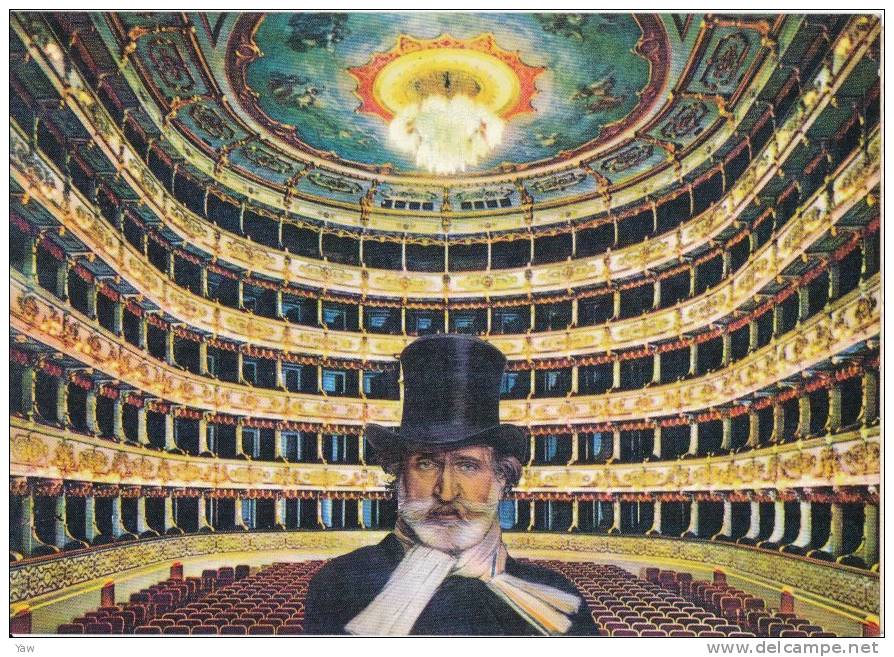 ITALIA 1989  GIUSEPPE VERDI. INTERNO TEATRO REGIO DI PARMA. CIVILTA´ MUSICALE DI PARMA. ANNULLO SPECIALE. N. 231 - Musique Et Musiciens