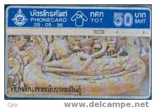 # THAILAND 05/05/36 Tub Lang Narai - Woman & Dragoon 50 Landis&gyr  Tres Bon Etat - Thaïlande