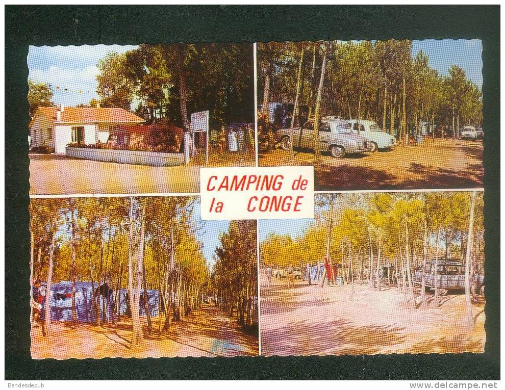 CPSM - La Pège Saint Hilaire De Riez (85) - Camping De La Conge - Multivues ( Automobile Renault Dauphine Citroën AMI  ) - Saint Hilaire De Riez