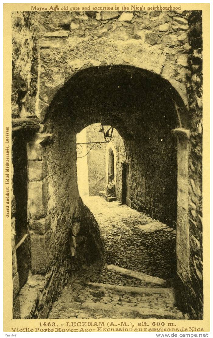 06 .  LUCERAM .    VIEILLE PORTE MOYEN AGE - EXCURSION AUX ENVIRONS DE NICE . - Lucéram