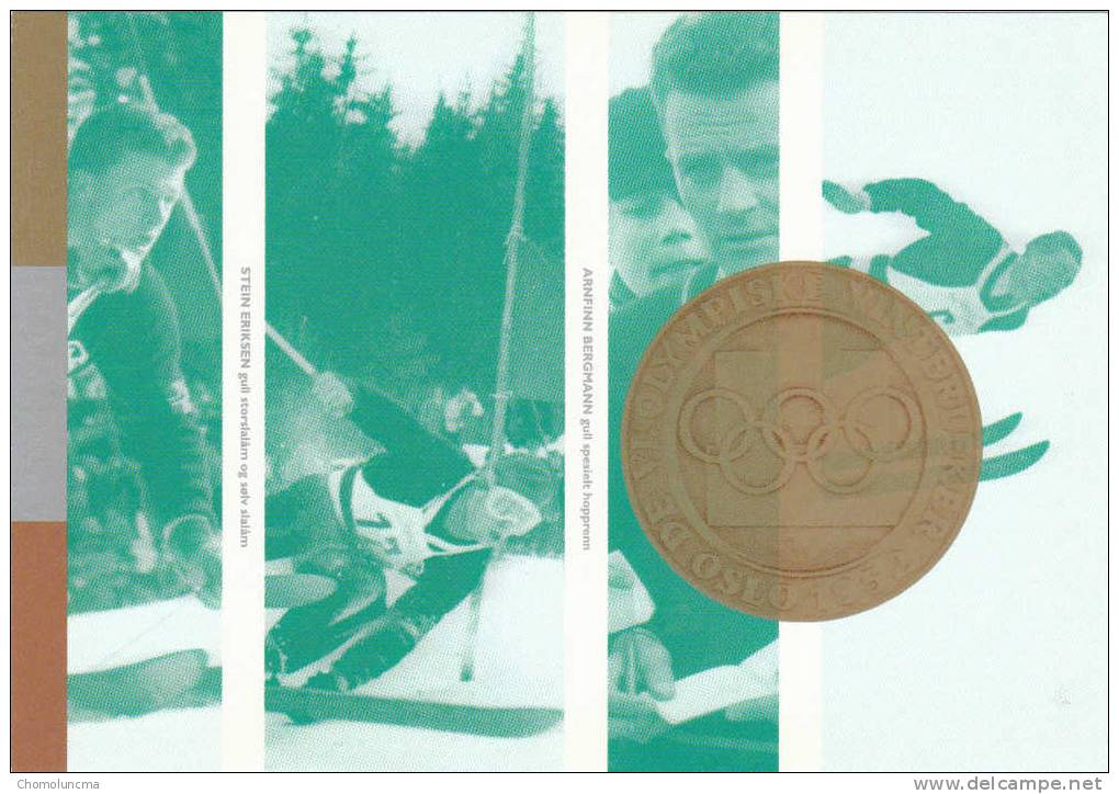 Gold Medal OSLO 1952 Arnfinn Bergmann Saut Ski Jumping Skispringen Stein Eriksen Eriksen  Alpine Skiing Ski Alpin - Inverno1952: Oslo