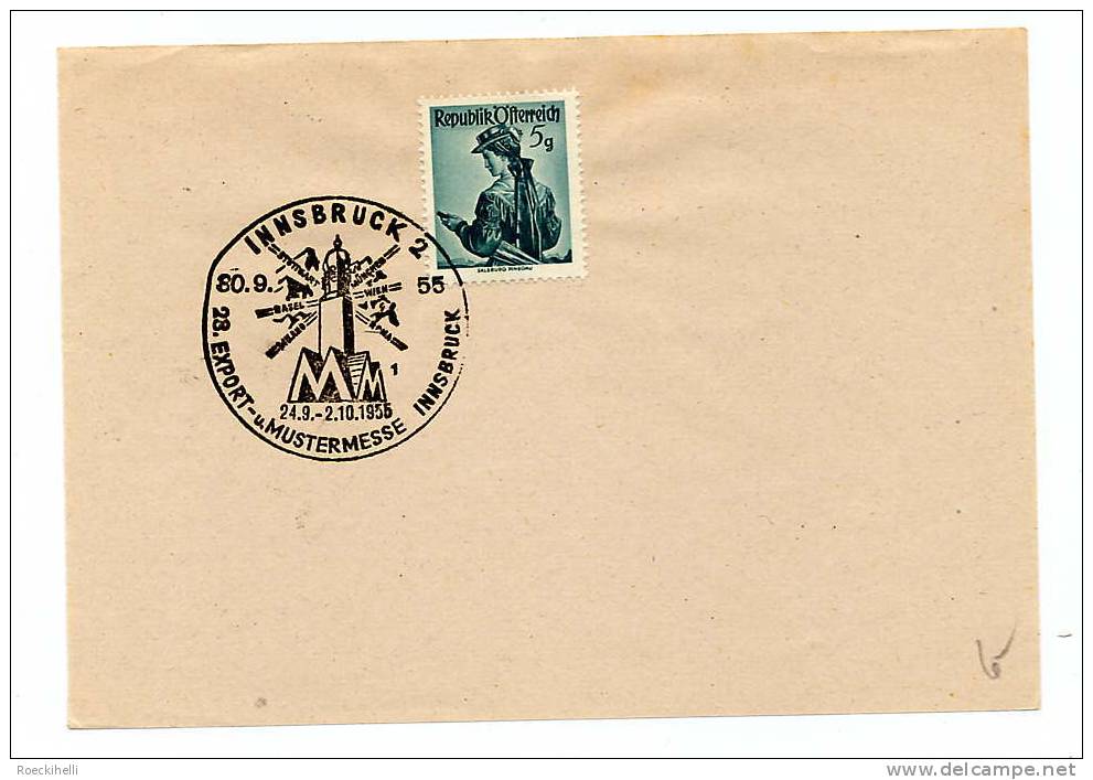 30.9.1955  -  Sonderstempel-Blatt Innsbruck 23.Export-u. Mustermesse  (SSt 003) - Covers & Documents