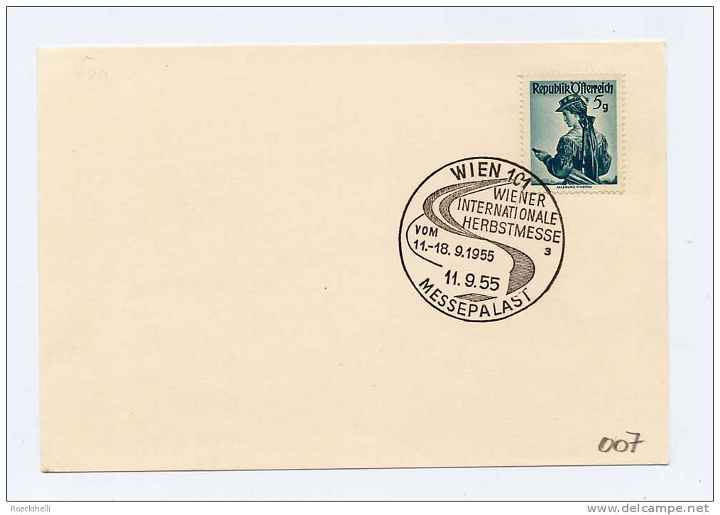 13.9.1955  -  Sonderstempel-Blatt    Wiener Internat. Herbstmesse  (SSt 007) - Storia Postale