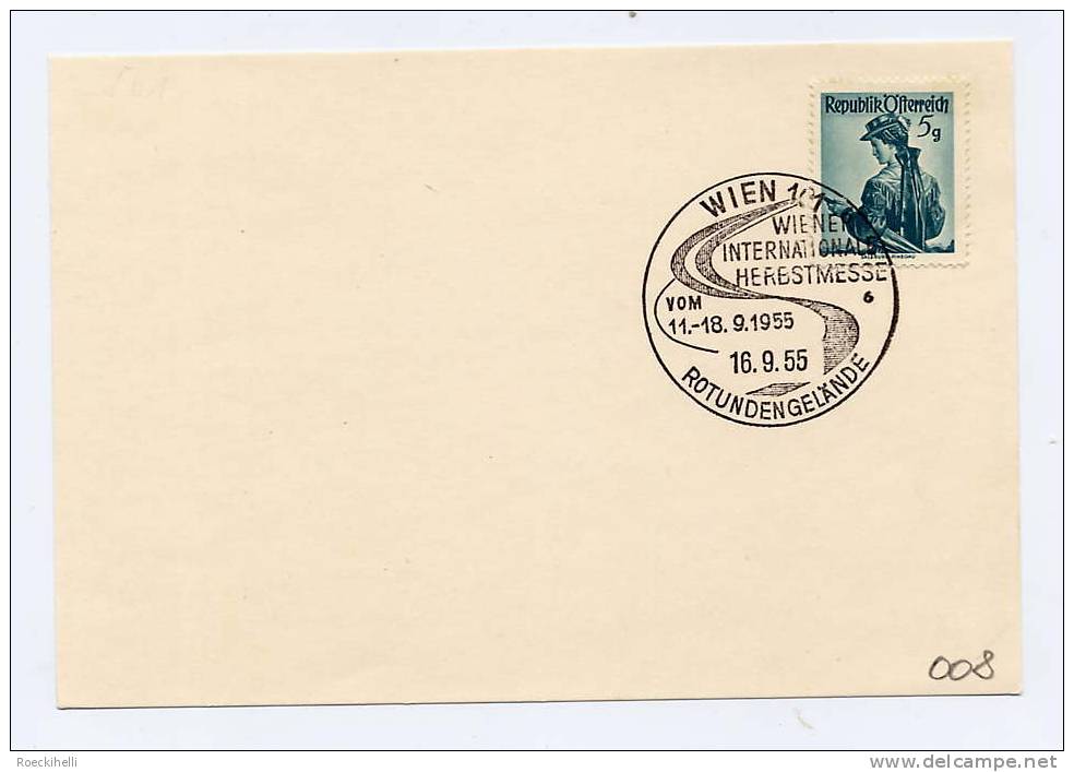 16.9.1955  -  Sonderstempel-Blatt    Wiener Internat. Herbstmesse  (SSt 008) - Storia Postale