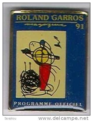 Roland Garros 91, Programme Officiel - Tennis