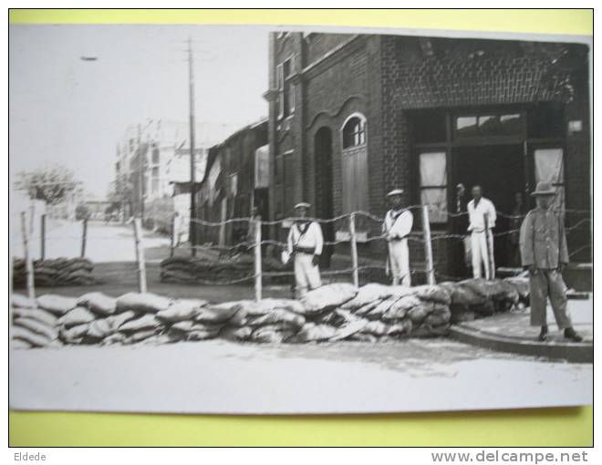 Chinese Revoultion Chinese Navy Barricade Real Photo - Chine