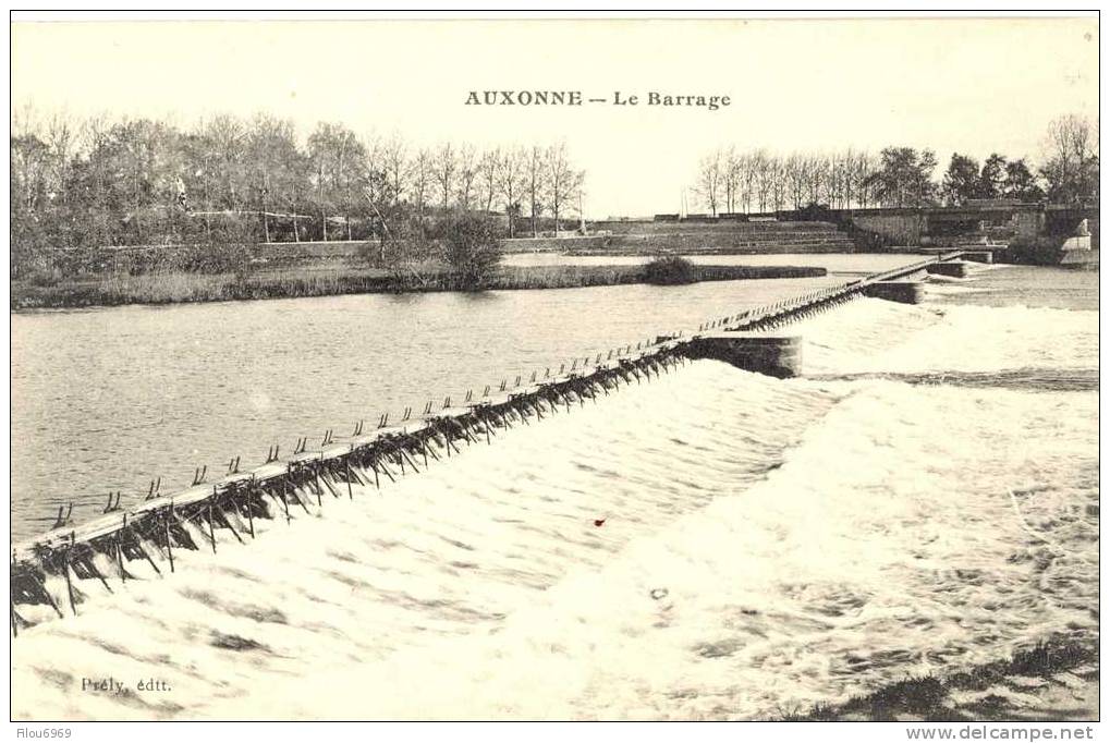 ISSUE  D UNE RARE SERIE DE CARTES  POSTALES      AUXONNE    LE BARRAGE - Auxonne