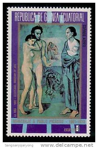 Nude, Equatorial Guinea Sc73147 Painting ( Pintura, Gemälde, Peinture ), Picasso - Nudes