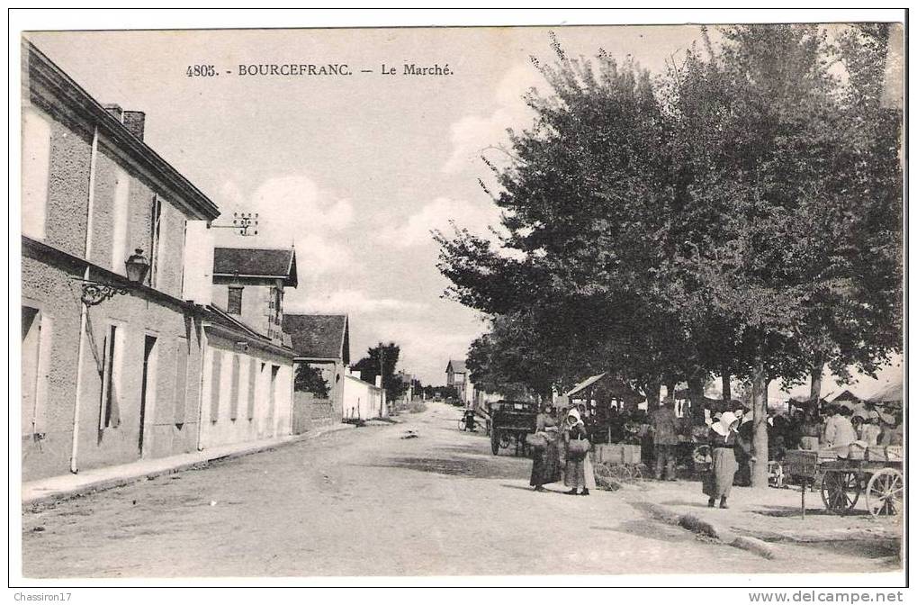 17 -  BOURCEFRANC  -  Le Marché -  Animée - Marennes