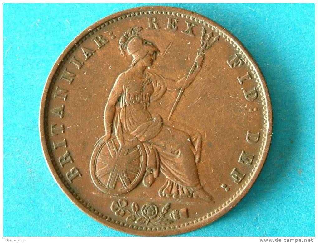 1831 XF King William IV Copper Half Penny Coin / KM 706 ( For Grade, Please See Photo ) ! - C. 1/2 Penny