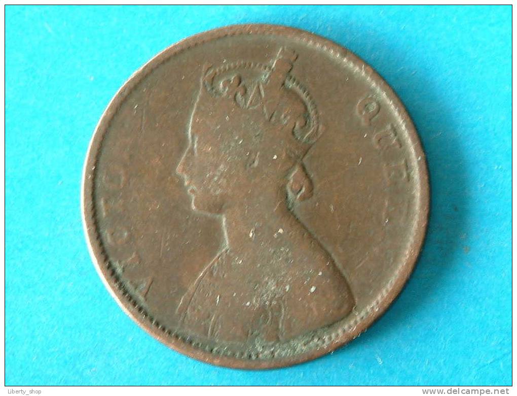 HALF ANNA 1862 / KM 468 ( For Grade, Please See Photo ) ! - Inde