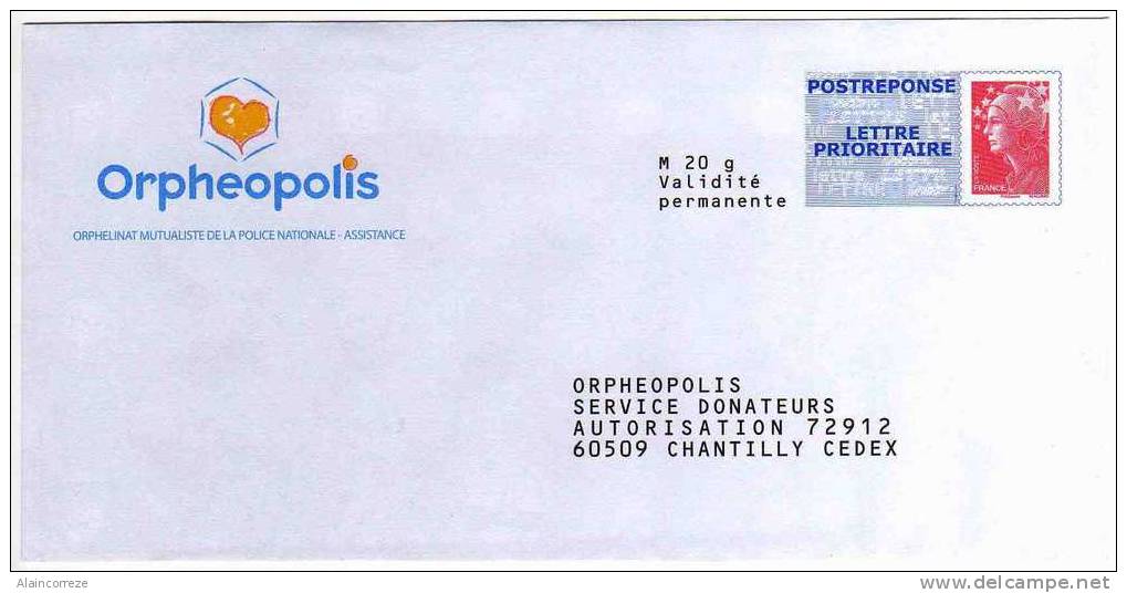 Pntier Postal PAP Réponse POSTREPONSE Oise Chantilly Orpheopolis Autorisation 72912 N° Au Dos: 09P357 - Prêts-à-poster: Réponse /Beaujard