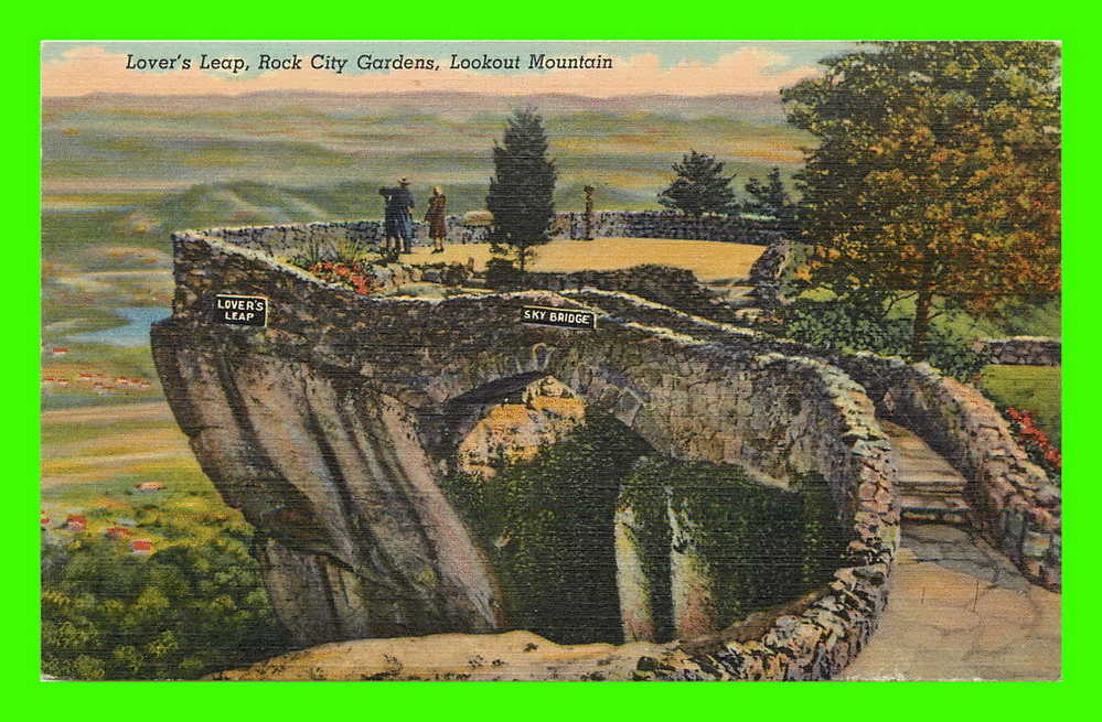 CHATTANOOGA, TN - LOVER´S LEAP,  IN ROCK CITY GARDENS, LOOKOUT MOUNTAIN - ANIMATED - - Chattanooga