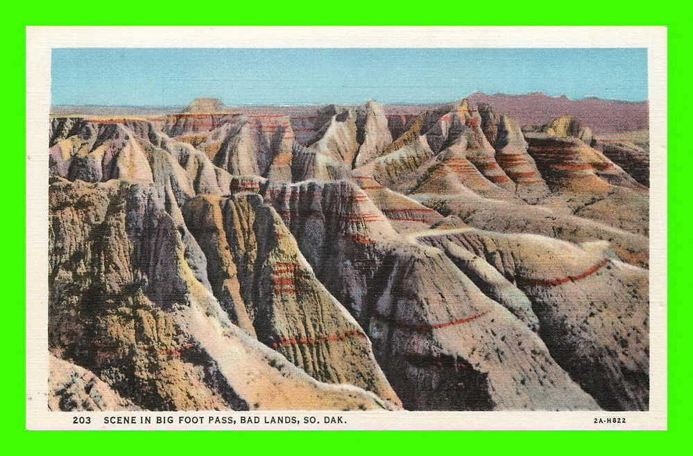 BAD LANDS, SD. - SCENE IN BIG FOOT PASS - L.B. HOLLISTER - - Other & Unclassified