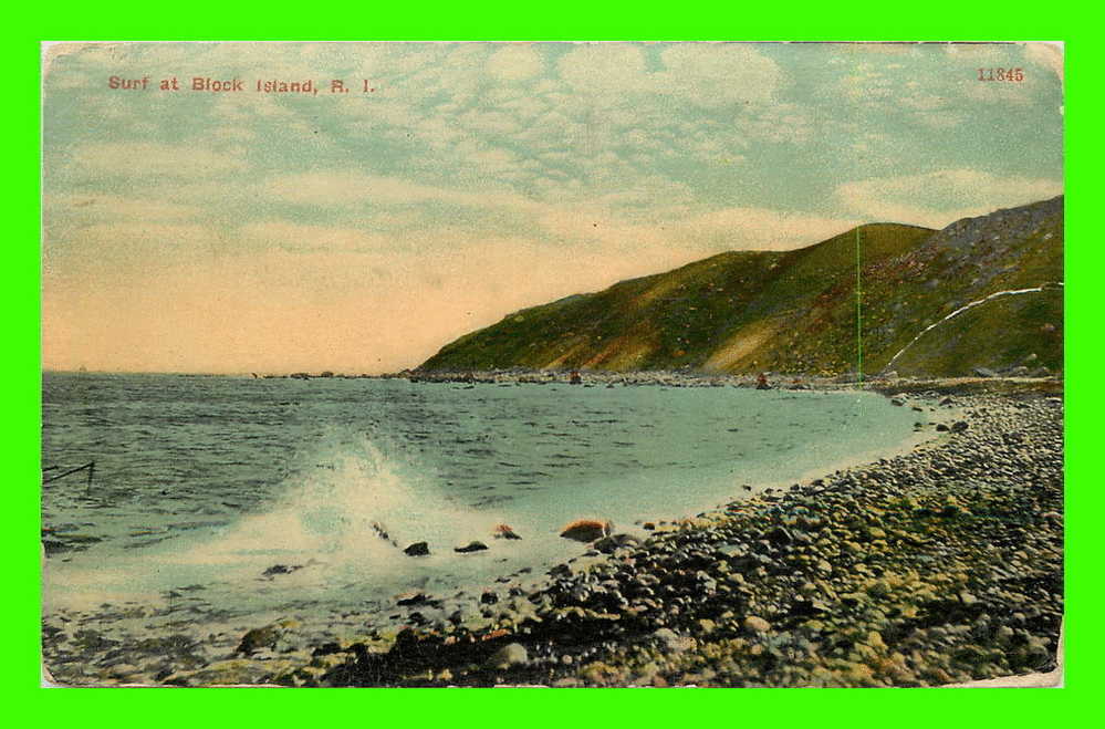 BLOCK ISLAND, RI - CARD TRAVEL IN 1911 - A.C. BOSSELMAN & CO - - Otros & Sin Clasificación