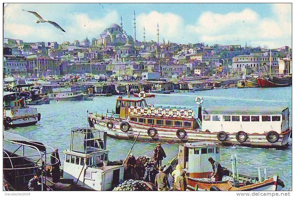 ZS1283 Bateaux Ship Instanbul Harbour Used PPC 1973 - Fishing Boats