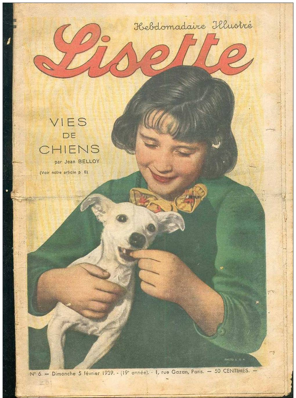 LISETTE N° 6 DU 5 FEVRIER 1939 - Autres & Non Classés