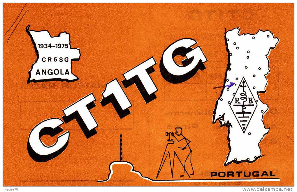 ANGOLA.  CARTE RADIO AMATEUR. - Angola