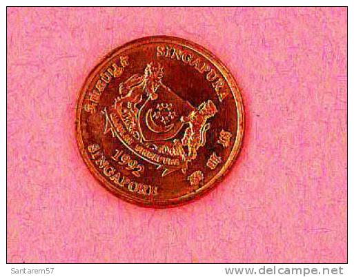 Pièce De Monnaie Coin Moeda Moneda 1 Cent 1992 SINGAPORE SINGAPOUR - Singapour